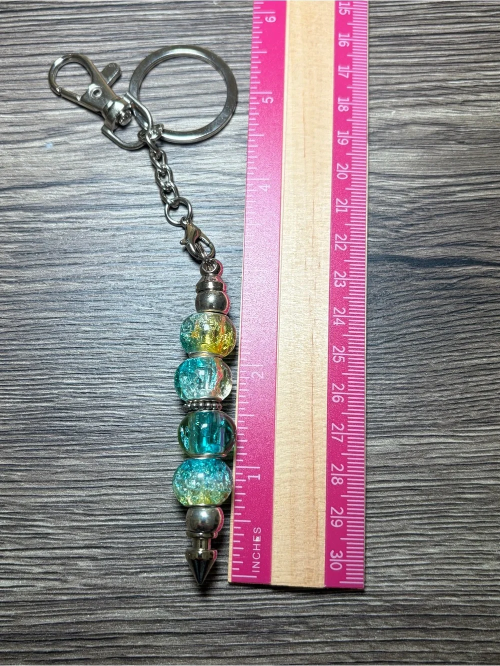 Handmade Beaded Pointed Tip Keychain Self Defense Accessory Bag Charm Gift